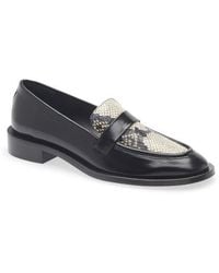 Stuart Weitzman - Palmer Snakeskin Embossed Loafer - Lyst