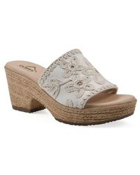 White Mountain - Biancia Platform Slide Sandal - Lyst