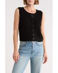 Blu Pepper - Button-Up Sweater Tank - Lyst
