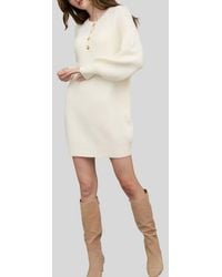 Blu Pepper - Long Sleeve Sweater Dress - Lyst