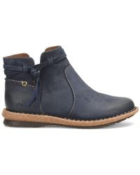 Born Wynter Boot In Navy Distressed At Nordstrom Rack - Blue