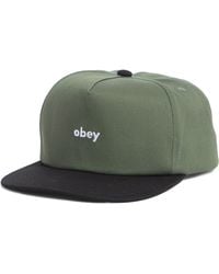 Obey - Case Colorblock Baseball Cap - Lyst