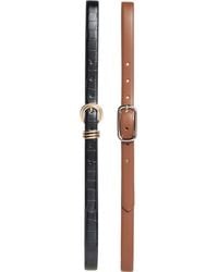 Nine West - 2-For-1 Assorted Faux Leather Belts - Lyst