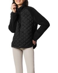 Bernardo - Mixed Media Quilted Faux Fur Jacket - Lyst