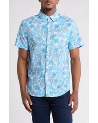 Original Penguin - Floral Short Sleeve Button-Up Shirt - Lyst