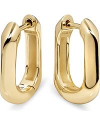 DEVATA - Beveled Hoop Earrings - Lyst