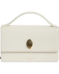 Kurt Geiger - Bond Croc Embossed Leather Top Handle Bag - Lyst