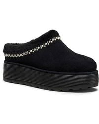 Stuart Weitzman - Nellie Genuine Shearling Platform Clog - Lyst