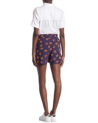 Madewell Printed Pull-on Shorts In Dark Midnight At Nordstrom Rack - Blue