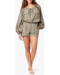Habitual - Long Sleeve Utility Romper - Lyst
