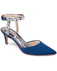 badgley mischka iris kitten heel slingback pump