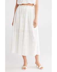 Blu Pepper - Eyelet Maxi Skirt - Lyst