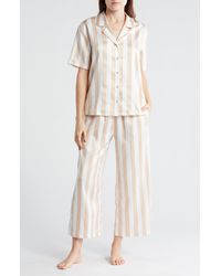 Nordstrom - Satin Short Sleeve Shirt & Capri Pajamas - Lyst
