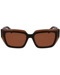 Ferragamo - Classic Logo 55Mm Square Sunglasses - Lyst