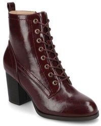 Journee Collection - Journee Baylor Lace-Up Boot - Lyst