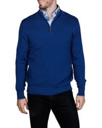 Tailorbyrd - Fine Knit Quarter Zip Sweater - Lyst