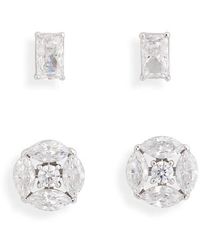 Nadri - Set Of 2 Cubic Zirconia Stud Earrings - Lyst