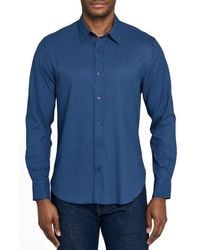 Con.struct - Slim Fit Micro Geometric 4-Way Stretch Performance Button-Up Shirt - Lyst