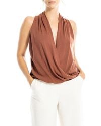 Max Studio - Drape Front Top - Lyst