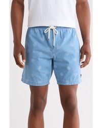 RVCA - Escape Cotton Chambray Drawstring Shorts - Lyst