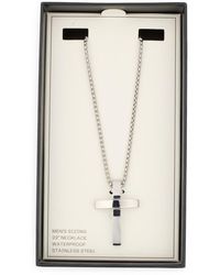 Nordstrom Rack - Steel Dimensional Cross Pendant Necklace - Lyst