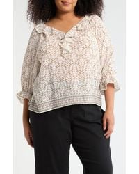 Max Studio - Ruffle Woven Top - Lyst