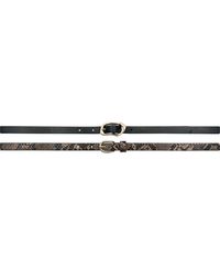 Linea Pelle - 2-For-1 Faux Leather Belt Set - Lyst