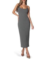 Bebe - Ribbed Maxi Dress - Lyst