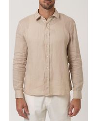 Mavi - Long Sleeve Linen Button-Up Shirt - Lyst