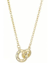 Adornia - Cubic Zirconia Link Pendant Necklace - Lyst