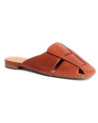 Anthony Veer - Woven Vamp Leather Mule Flats - Lyst
