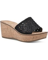White Mountain - Charges Cork Wedge Sandal - Lyst
