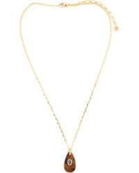 Panacea - Tiger's Eye Teardrop Pendant Necklace - Lyst