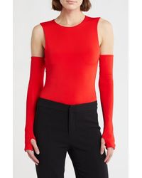Alice + Olivia - Olea Sculpting Cold Shoulder Bodysuit - Lyst