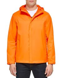 Tommy Hilfiger - Hooded Rain Slicker Jacket - Lyst