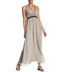 max studio striped maxi dress