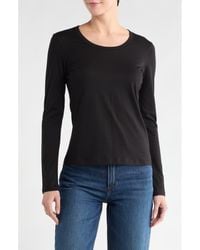 Theory - Junia Long Sleeve Pima Cotton T-Shirt - Lyst