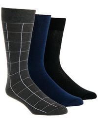 Lorenzo Uomo - Assorted 3-Pack Cotton Blend Dress Socks - Lyst