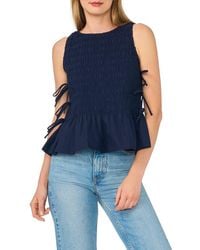 Cece - Woven Puckered Tank - Lyst