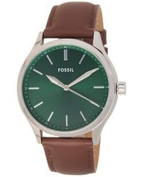 Fossil - Fenmore Three-Hand Quartz Leather Strap Watch, 44Mm - Lyst