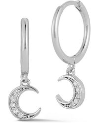 Glaze Jewelry - Moon Huggie Drop Earrings - Lyst