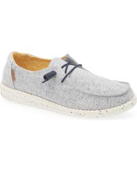 HEYDUDE - Wendy Chambray Slip-On Moc Toe Shoe - Lyst