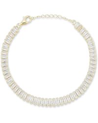 Glaze Jewelry - 14k Gold Vermeil Cz Baguette Tennis Bracelet - Lyst