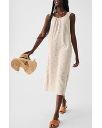 Faherty - Tie Strap Organic Cotton Shift Dress - Lyst