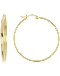 Argento Vivo Sterling Silver - 14k Gold Plated Sterling Silver 38mm Click-in Hoop Earrings - Lyst