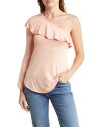 Go Couture - One-shoulder Ruffle Top - Lyst
