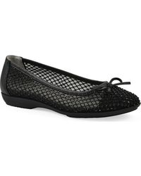 White Mountain - Carlicia Rhinestone Mesh Ballet Flat - Lyst