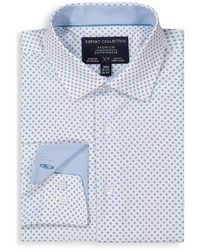 Report Collection - Printed 4-way Stretch Slim Fit Dress Shirt - Lyst