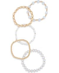 Nordstrom Rack - Assorted 5-Pack Stretch Bracelets - Lyst