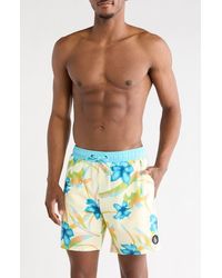Volcom - Manic Print Swim Trunks - Lyst